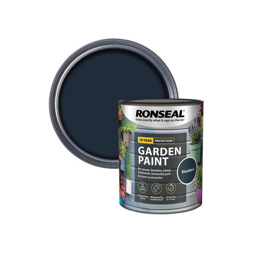 Ronseal Garden Paint Blackbird 750ml Ronseal - Dynamic Drive