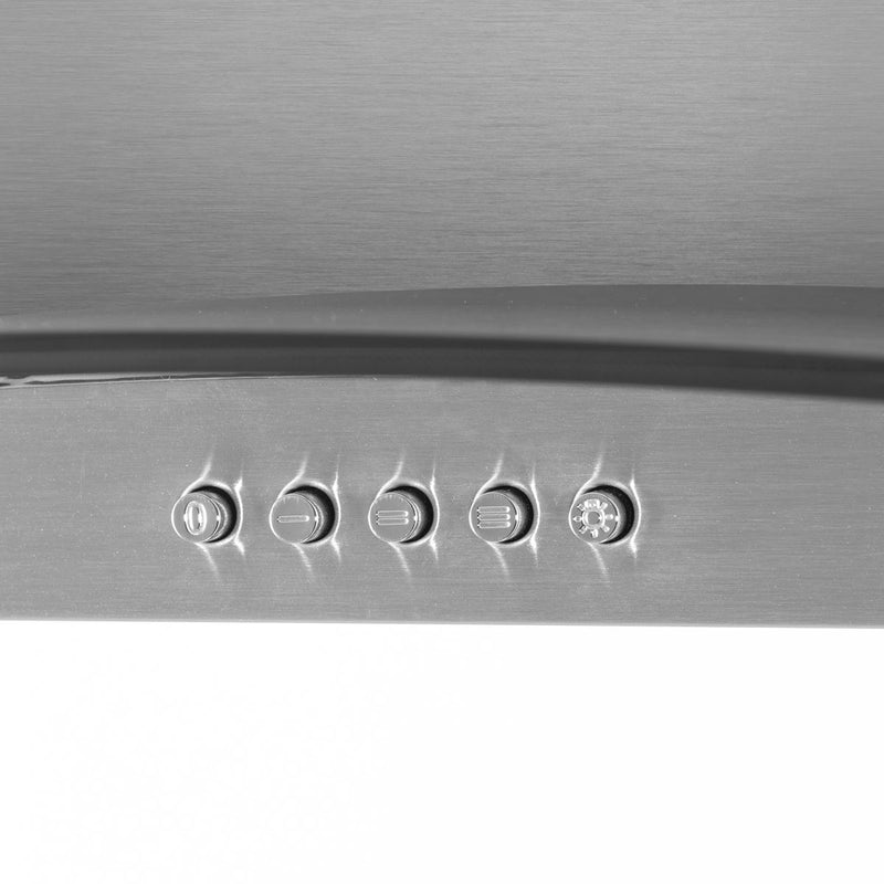 Baridi Curved Glass Cooker Hood Carbon Filters & LED Lights 60cm Stainless Steel Baridi - Dynamic Drive