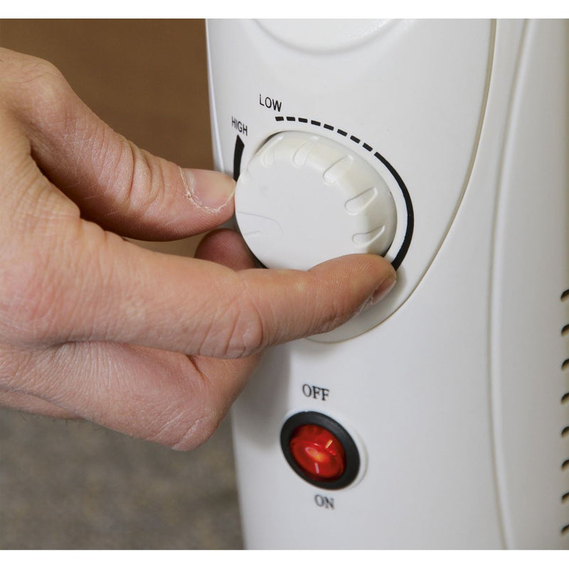 Sealey Oil-Filled Radiator Mini 800W/230V 6-Element RD800 Sealey - Dynamic Drive