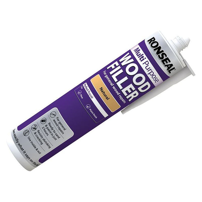 Ronseal Multipurpose Wood Filler Cartridge Natural 310ml Ronseal - Dynamic Drive