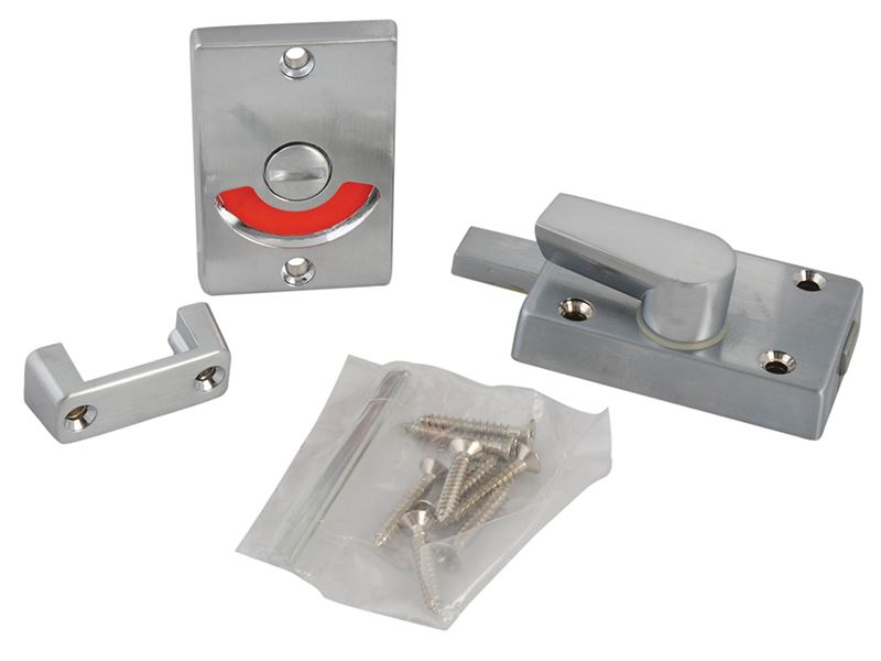 Yale Locks Indicator Bolt for Bathrooms or W.C Doors Satin Chrome P127 Yale Locks - Dynamic Drive