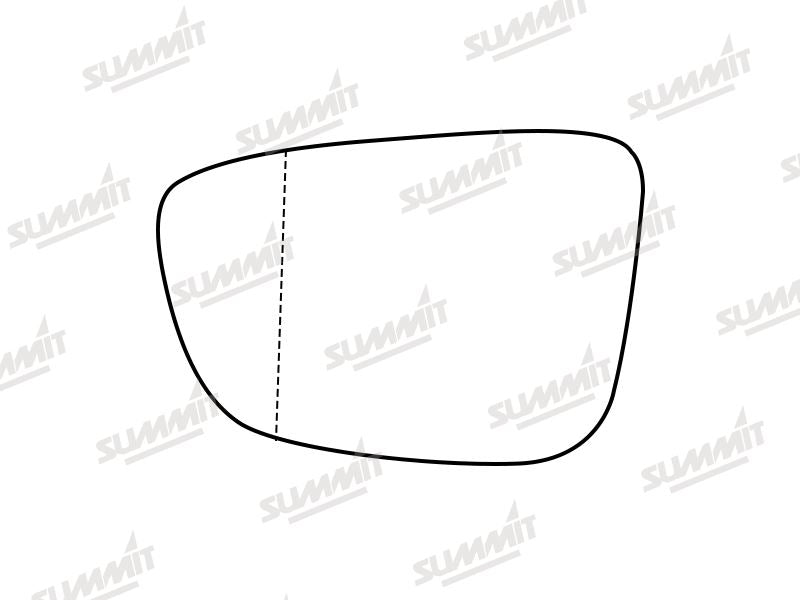 Summit Stick-On Aspheric Mirror Glass fits BMW 5 Series 17 on LHS Summit - Dynamic Drive