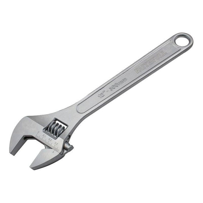 Faithfull Chrome Adjustable Spanner 300mm (12in) Faithfull - Dynamic Drive