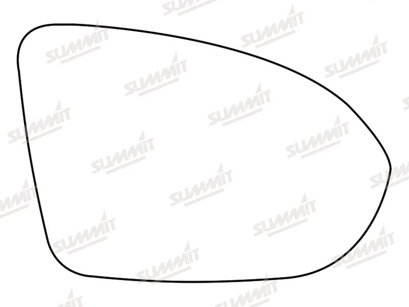 Summit Stick-On Standard Mirror Glass fits Vauxhall Astra K 16 to 17 RHS Summit - Dynamic Drive