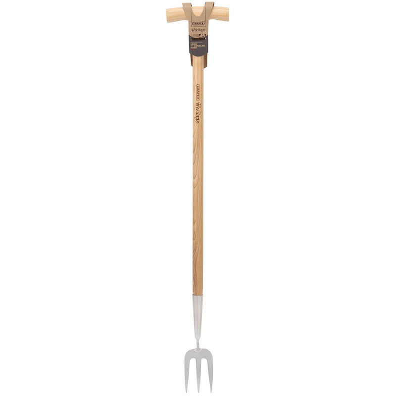 Draper Heritage Stainless Steel Fork With Ash Long Handle 99031 Draper - Dynamic Drive