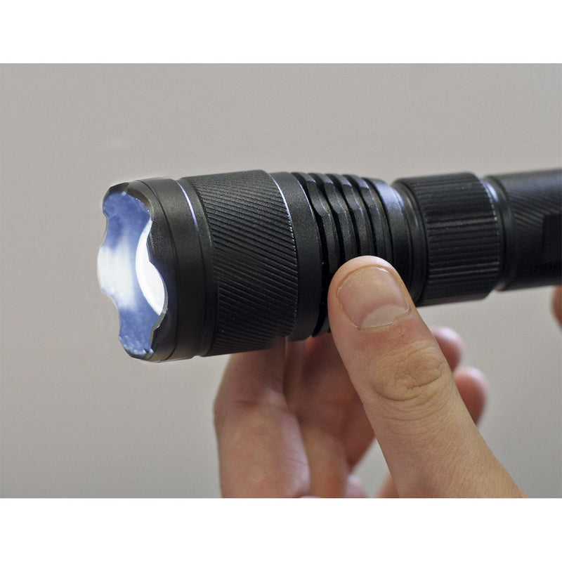 Sealey Aluminium Torch 10W SMD LED Adjustable Focus Rechargeable LED449 Sealey - Dynamic Drive
