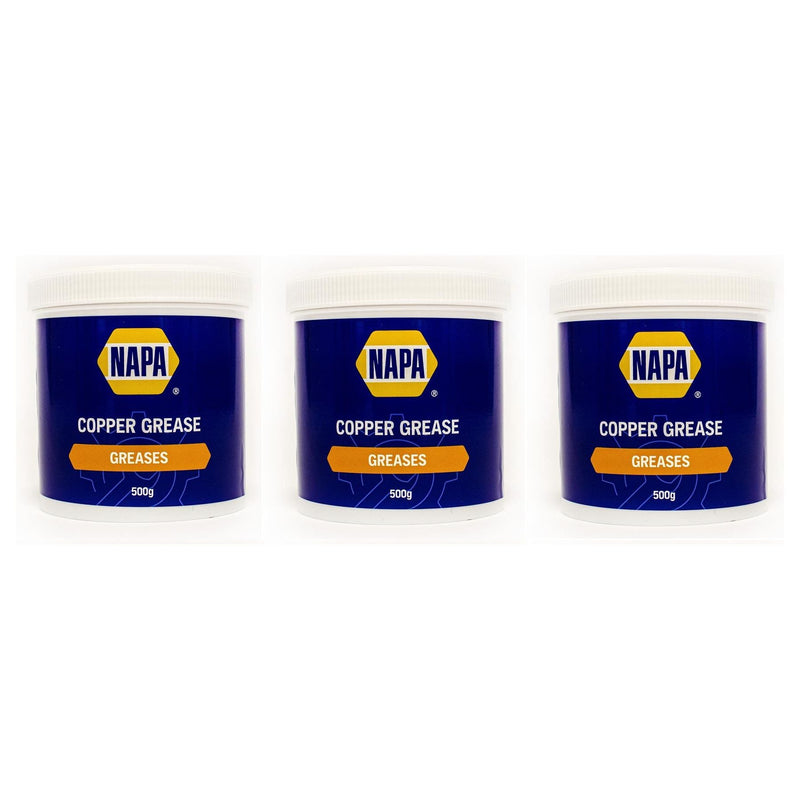 3x NAPA Car Brake Calipers Pads Discs Squeal Anti Seize Copper Grease 500g Tub NAPA - Dynamic Drive