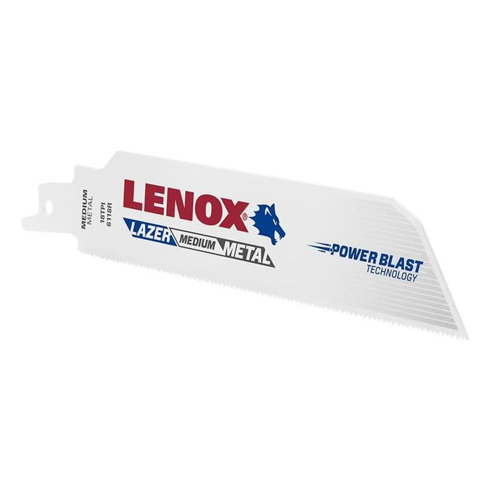 Lenox MetalWolf Wave Edge Reciprocating Saw Blade 152 x 25 x 1.1mm 18 TPI (Pack 5) LENOX - Dynamic Drive