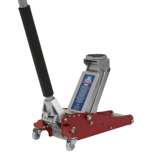 Sealey Trolley Jack 1.5 Tonne Aluminium/Steel Rocket Lift RJAS1500 Sealey - Dynamic Drive