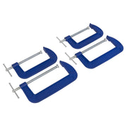 Sealey G-Clamp Set 150mm & 200mm 4pc AK6006SET Sealey - Dynamic Drive