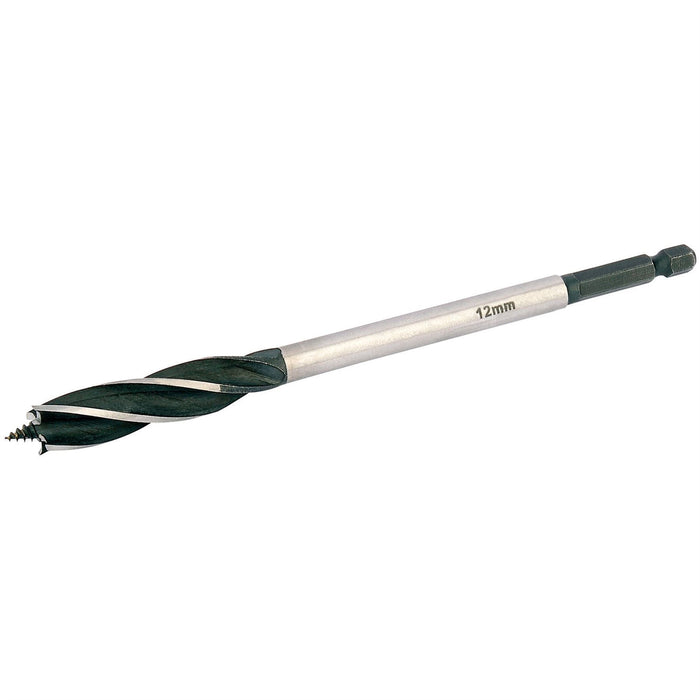 Draper 4 Fluted Auger Bit, 12 x 165mm 35090 Draper - Dynamic Drive