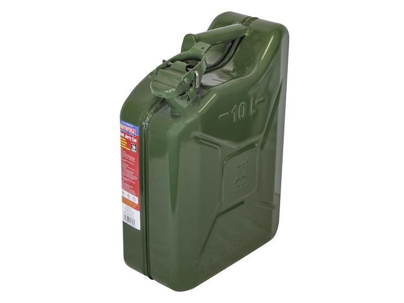 Faithfull Green Steel Jerry Can 10 litre Faithfull - Dynamic Drive