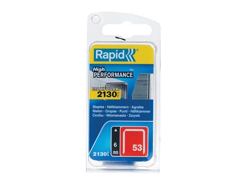 Rapid 53/6B 6mm Galvanised Staples (Pack 2000) Rapid - Dynamic Drive