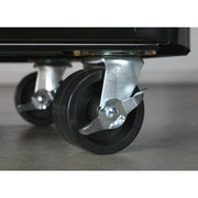 Sealey Rollcab 4 Drawer Retro Style- Black with Red Anodised Drawer Pulls Sealey - Dynamic Drive