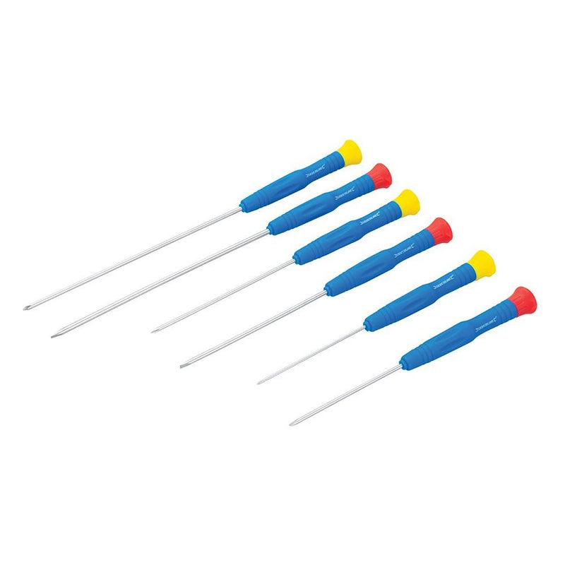 Silverline Extra-Long Precision Screwdriver Set 6pce 6pce Silverline - Dynamic Drive