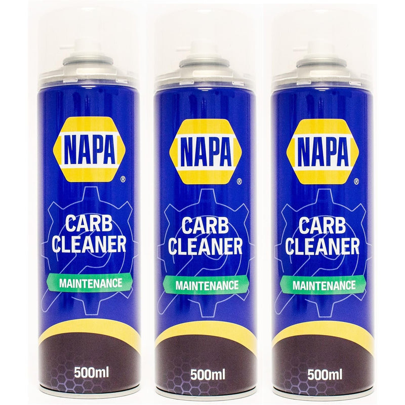 3x NAPA Carb Cleaner Spray Carburettor Intake Spray Cleaner Professional 500Ml NAPA - Dynamic Drive