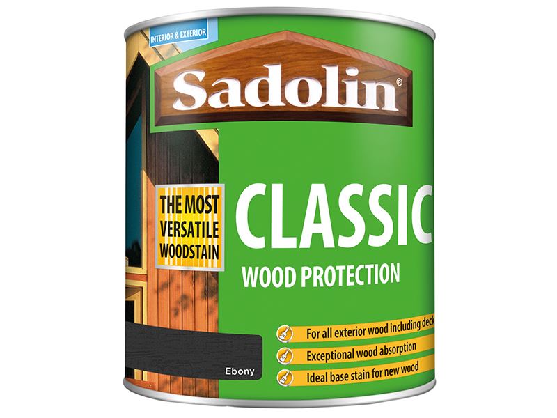 Sadolin Classic Wood Protection Ebony 1 litre Sadolin - Dynamic Drive