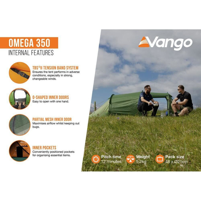 Vango Omega 350 Tent Forest Green Vango - Dynamic Drive