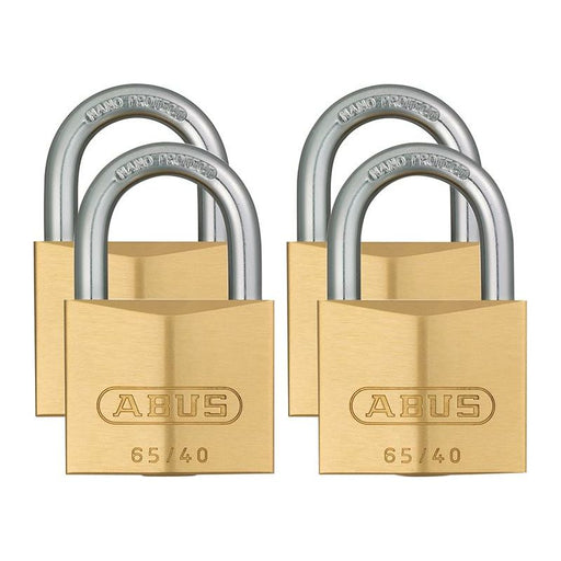 Abus Mechanical 65/40mm Brass Padlock Quad Pack ABUS Mechanical - Dynamic Drive