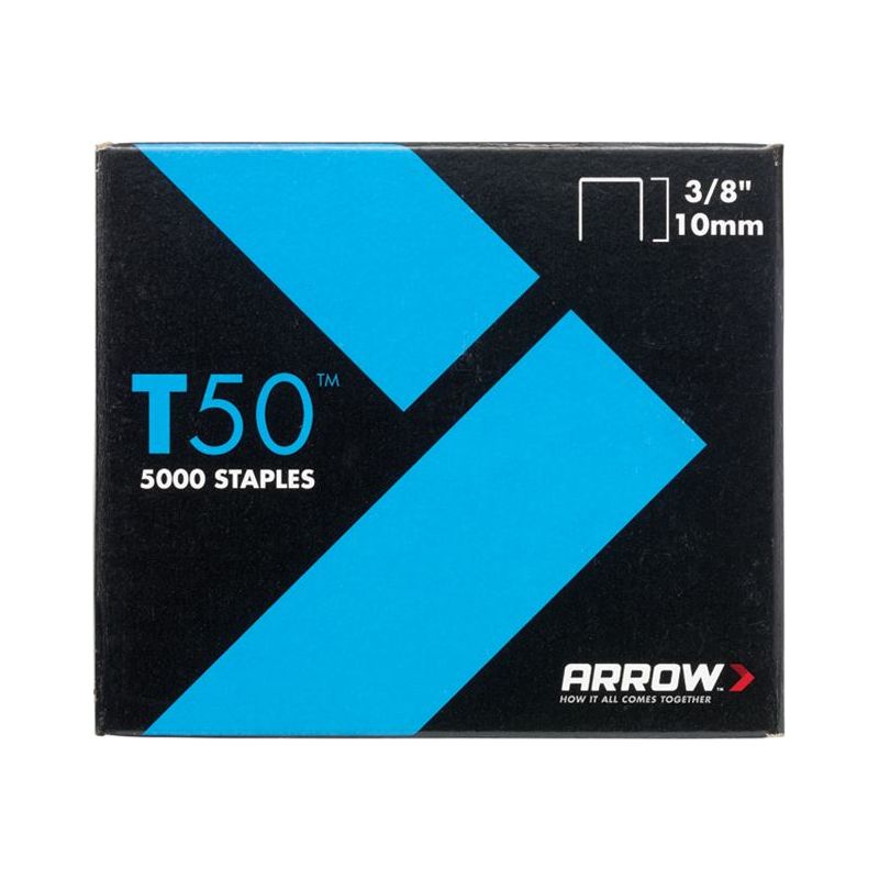Arrow T50 Staples 10mm (3/8in) (Pack 5000, 4 x 1250) Arrow - Dynamic Drive