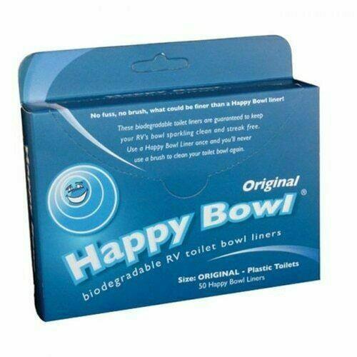 Happy Bowl Biodegradable Toilet Bowl Liners Original 50 Liners in a Box Caravan Happy Bowl - Dynamic Drive