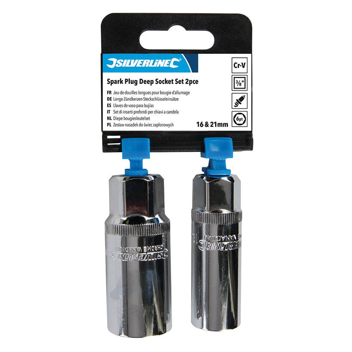 Silverline Spark Plug Deep Socket Set 2pce 3/8" Silverline - Dynamic Drive