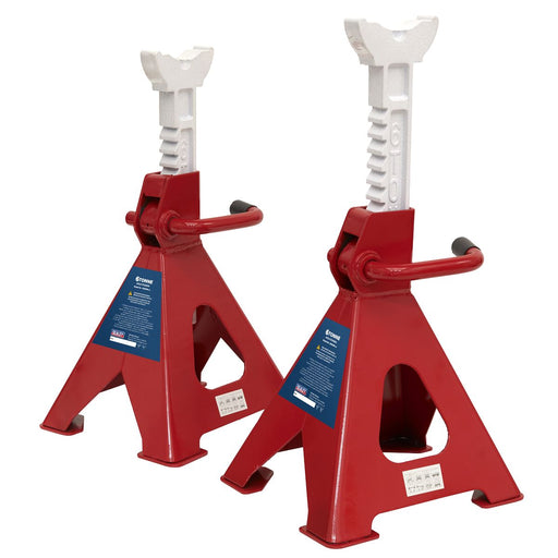 Sealey AXLe Stands (Pair) 6tonne Capacity per Stand Ratchet Type VS2006 Sealey - Dynamic Drive
