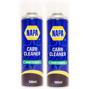 2x NAPA Carb Cleaner Spray Carburettor Intake Spray Cleaner Professional 500Ml NAPA - Dynamic Drive