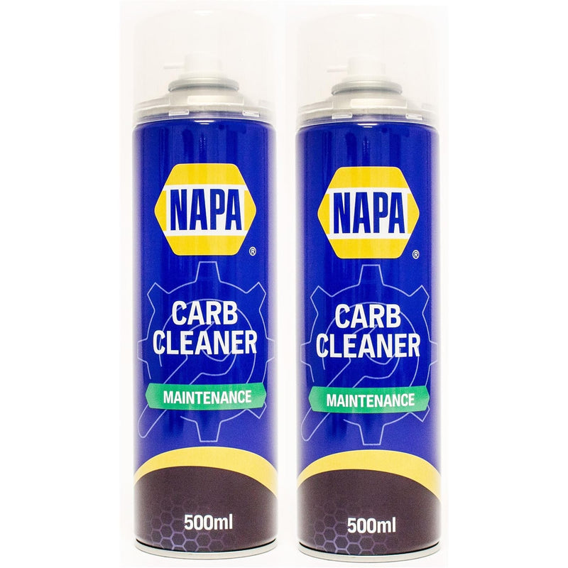 2x NAPA Carb Cleaner Spray Carburettor Intake Spray Cleaner Professional 500Ml NAPA - Dynamic Drive