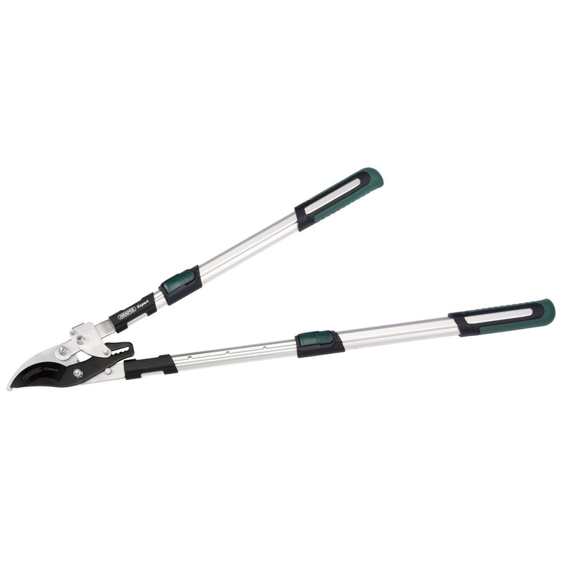 Draper Telescopic Soft Grip Bypass Ratchet Action Loppers with Aluminium Handles Draper - Dynamic Drive