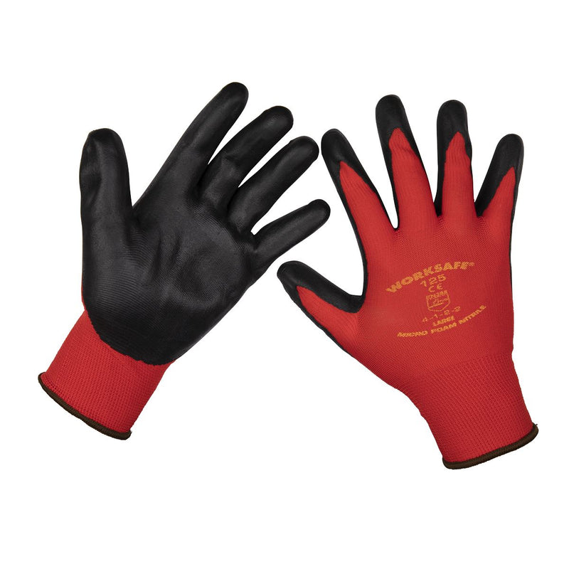 Worksafe Worksafe Nitrile Foam Gloves, Large - Pair 9125L Worksafe - Dynamic Drive