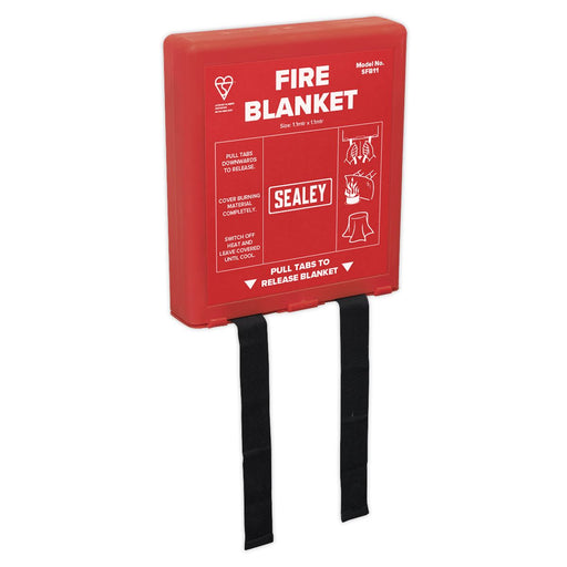 Sealey Fire Blanket 1.1 x 1.1m SFB11 Sealey - Dynamic Drive