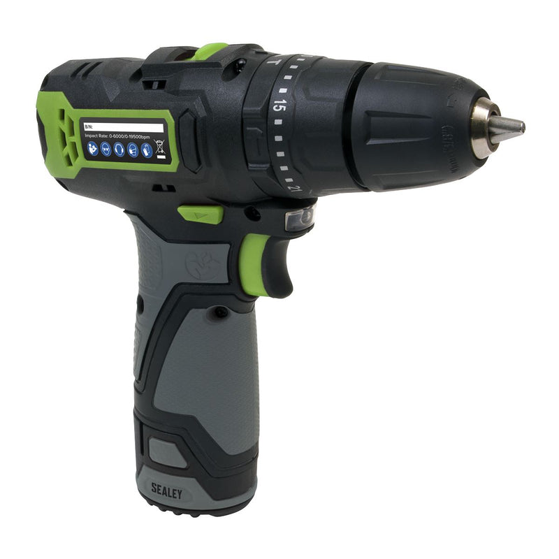 Sealey Cordless Combi Drill10mm 10.8V SV10.8 Series Body Only CP108VDD Sealey - Dynamic Drive