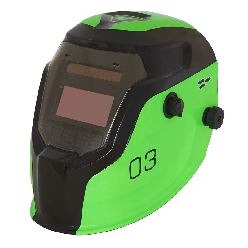 Sealey Auto Darkening Welding Helmet Shade 9-13 Green PWH3 Sealey - Dynamic Drive