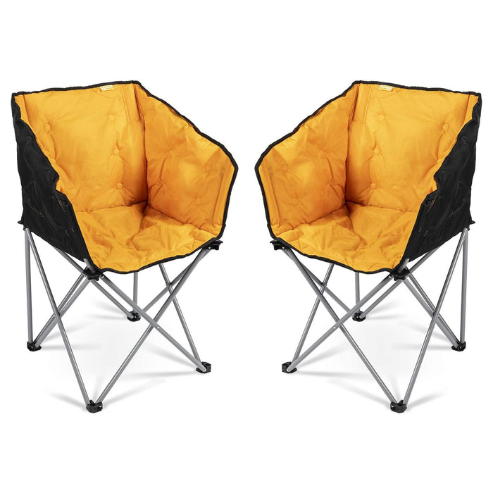 2x Kampa Dometic Tub Lightweight Folding Camping Chair Sunset Yellow Kampa - Dynamic Drive