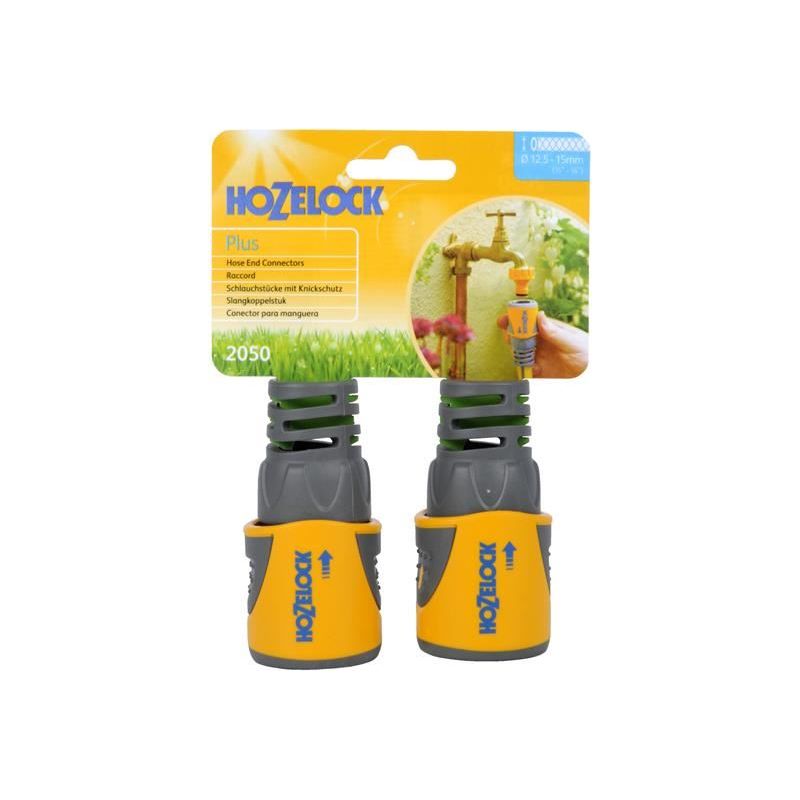 Hozelock 2050 Hose End Connector Plus for Ø12.5-15mm (1/2-5/8in) Hose (Twin Pack) Hozelock - Dynamic Drive
