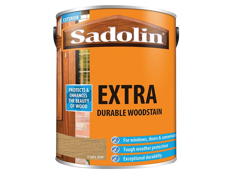 Sadolin Extra Durable Woodstain Light Oak 5 litre Sadolin - Dynamic Drive