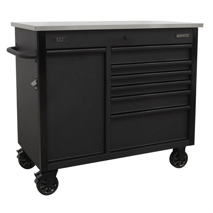 Sealey Mobile Tool Cabinet 1120mm with Power Tool Charging Drawer AP4206BE Sealey - Dynamic Drive