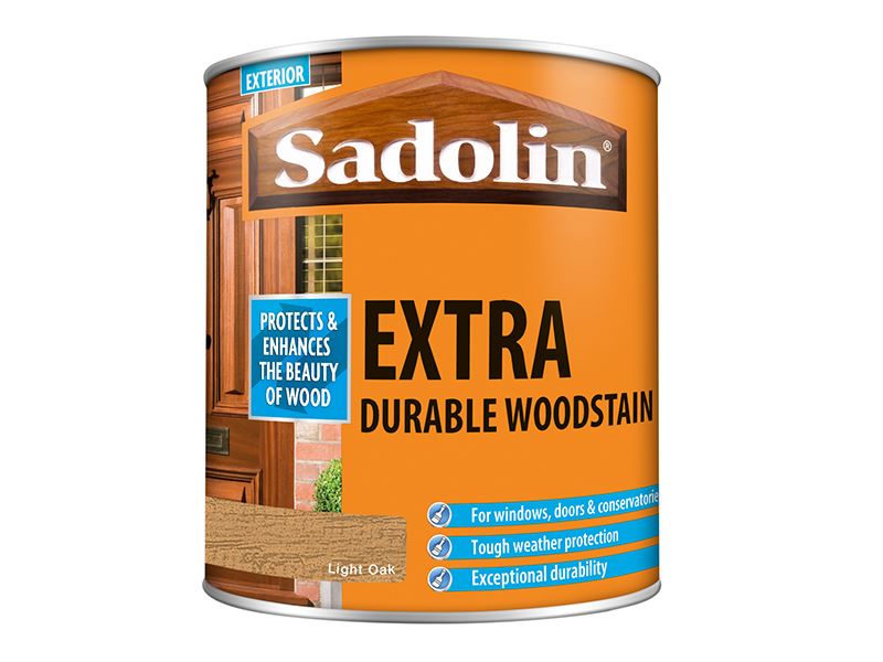 Sadolin Extra Durable Woodstain Light Oak 1 litre Sadolin - Dynamic Drive