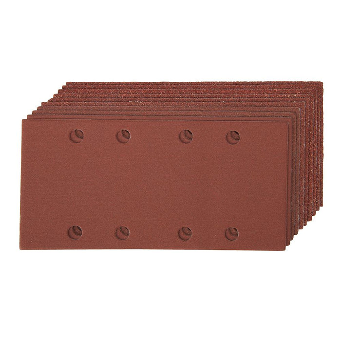 Hook & Loop 1/3 Sheets Punched 10pce 2 x 60, 3 x 80, 120, 2 x 240G 892499 Silverline - Dynamic Drive