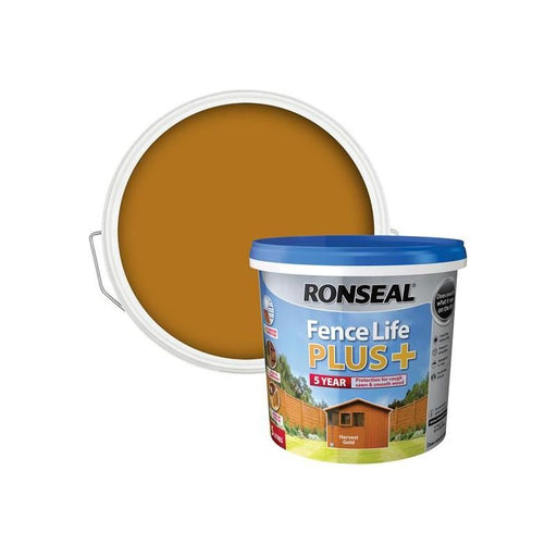 Ronseal Fence Life Plus+ Harvest Gold 5 litre Ronseal - Dynamic Drive