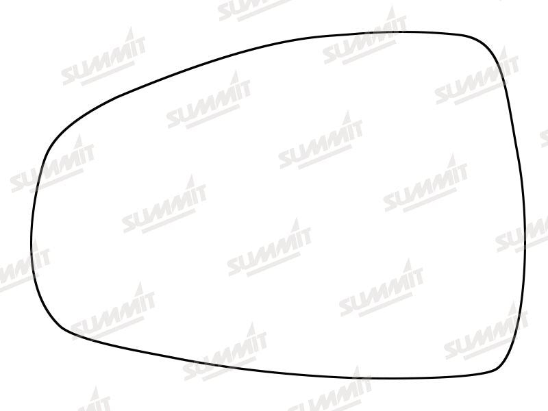 Summit Stick-On Standard Mirror Glass fits Audi A1 10 on LHS Summit - Dynamic Drive