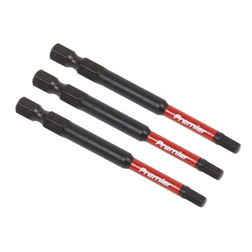 Sealey Hex 4mm Impact Power Tool Bits 75mm 3pc AK8262 Sealey - Dynamic Drive