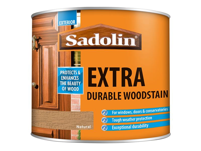 Sadolin Extra Durable Woodstain Natural 500ml Sadolin - Dynamic Drive