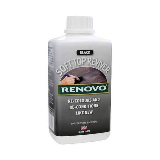 Renovo Soft Top Canvas Hood Reviver BLACK 500ml Dyes Convertible Car Roofs Renovo - Dynamic Drive