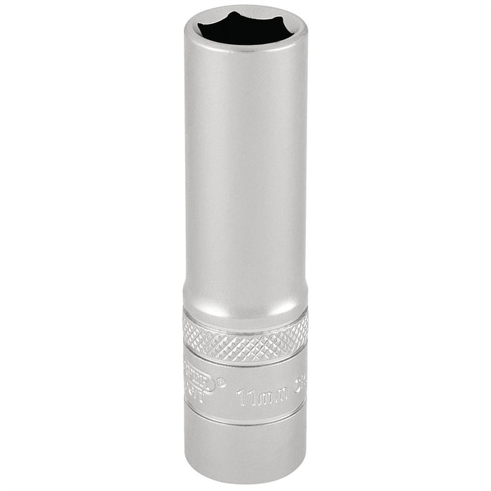 Draper HI-TORQ 6 Point Deep Socket, 3/8" Sq. Dr., 11mm 17544 Draper - Dynamic Drive