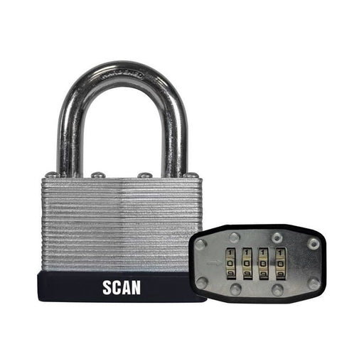 Scan Laminated Steel Combination Padlock 50mm Scan - Dynamic Drive