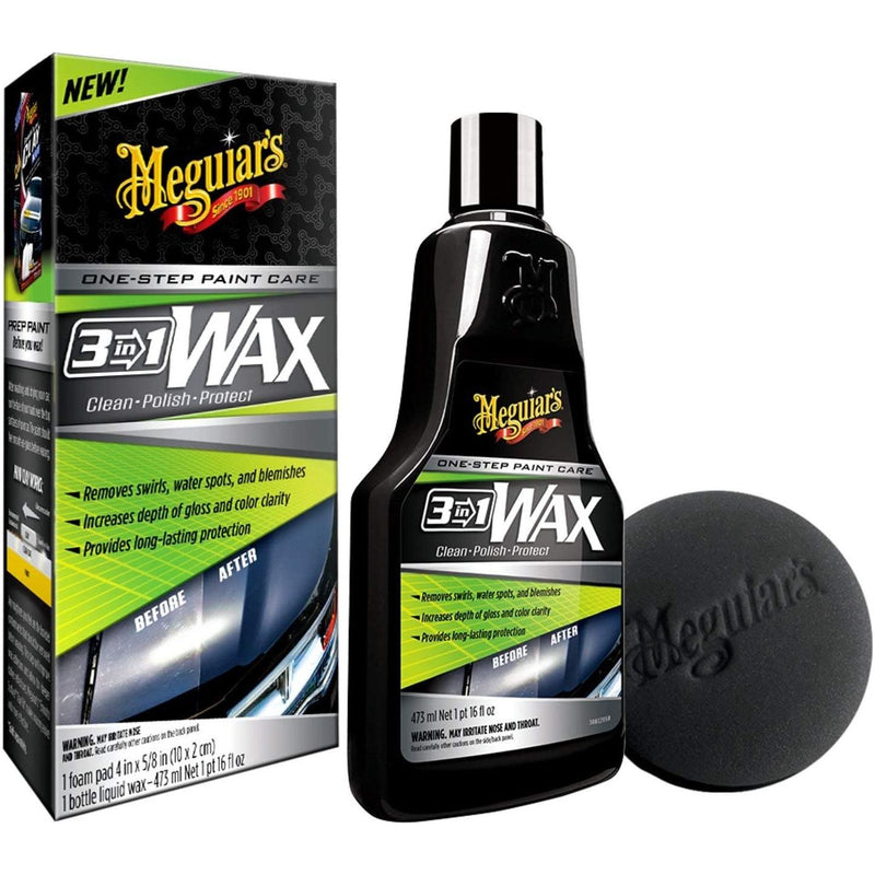 2x Meguiar's G191016EU 3-in-1 Wax Clean Polish Protect 473ml Meguiar's - Bars 4 Cars