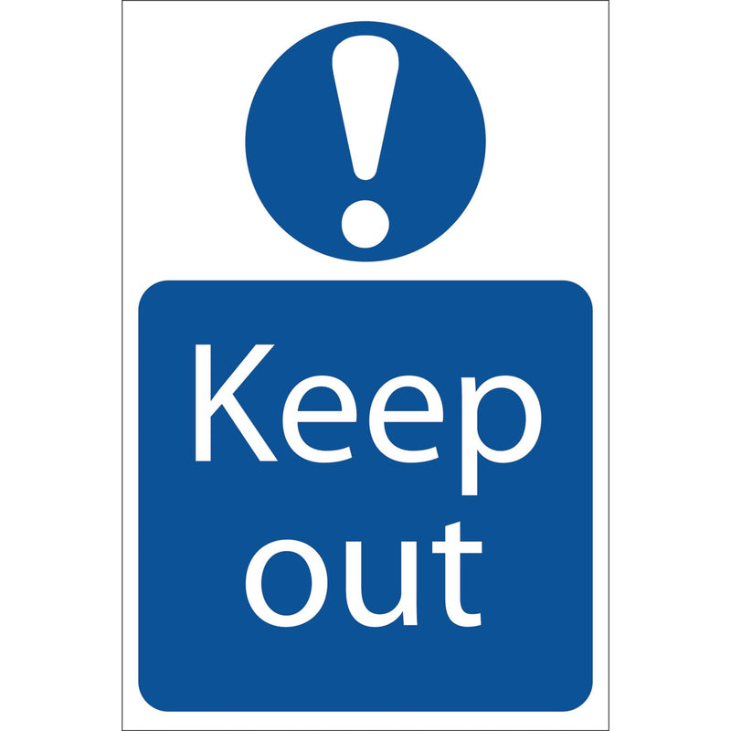 Draper Keep Out' Mandatory Sign, 400 x 600mm 72913 Draper - Dynamic Drive