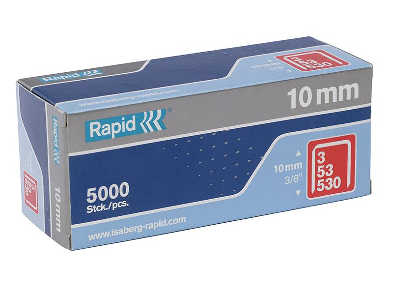 Rapid 53/10B 10mm Galvanised Staples (Box 5000) Rapid - Dynamic Drive